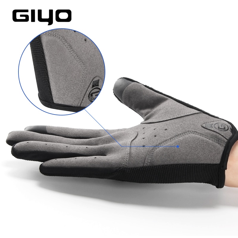 GIYO Winter Sport Cycling Gloves Fishing Gym Bike Gloves MTB Full Finger Cycling Gloves For Bicycle Male Women guantes ciclismo