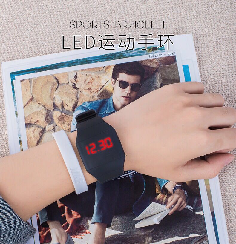 Reloj electrónico con pantalla táctil para niños, reloj de pulsera deportivo resistente al agua con pantalla táctil de gatito, jalea, hello LED, digital, para niños y niñas