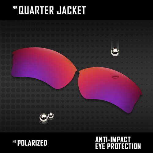Oowlit-lenzen vervangen voor oakley quarter jacket  oo9200 zonnebril gepolariseerd - meerdere kleuren: Middernachtzon