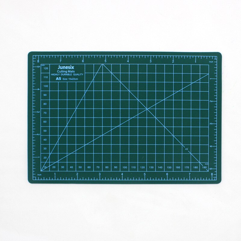 1pcs 8.66x5.91inch A5 PVC Grid Lines Cutting Mat Pad For DIY Scrapbooking Rubber stamp engraving pad Mouse Mat: dark green