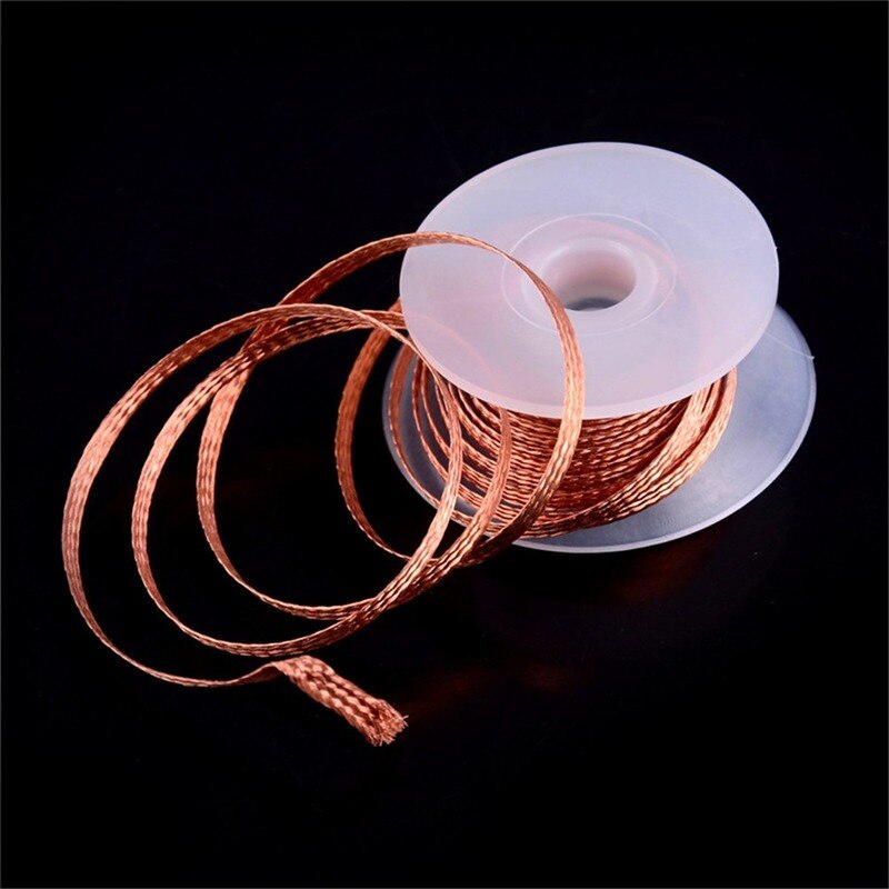 Desolderen Vlecht Tape Koper Soldeer Solderen Wick Tin Soldeer Removal Gevlochten Lasdraad Bga Repair Tool 1.5/2/2.5/3/3.5Mm