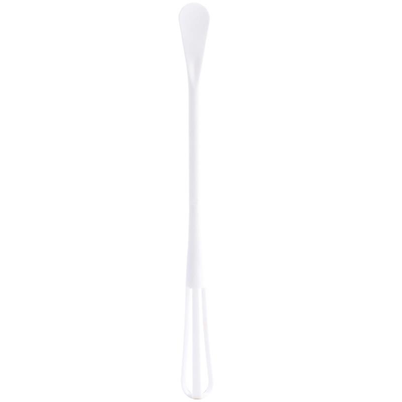 Kapmore 1pc Egg Whisk Plastic Mini Multifunctional Egg Beater Kitchen Utensil With Teaspoon Egg Tools Accessories 2 Colors