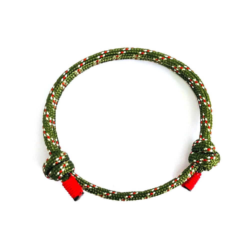 Pulsera ajustable de paracaídas de supervivencia para hombre y mujer, cuerda trenzada de emergencia para deportes al aire libre, de joyería, 1 Uds., 550: Colorful Green