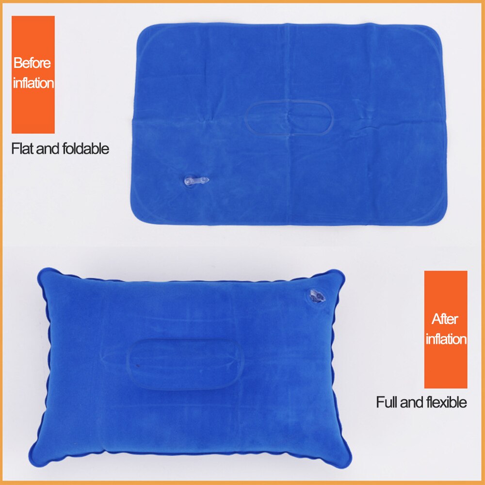 Ultralight Inflatable Air Pillow PVC Nylon Sleep Pillow Outdoor Camping Cushion Travel Car Backrest Airplane Head Rest Support