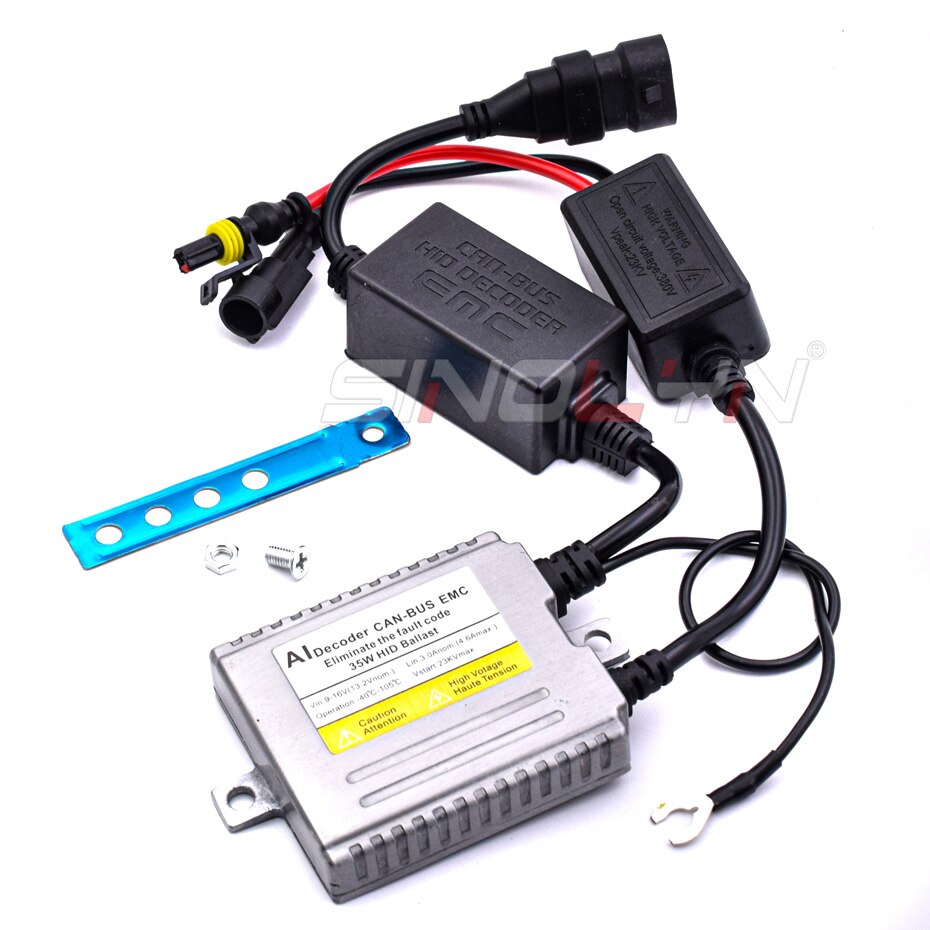 Sinolyn-Unidad de ignición de xenón, bloque Canbus sin errores para lámparas HID, Reactor de balasto de CA H7 H1 9005 9006, accesorios para coche, 35W, 9-16V
