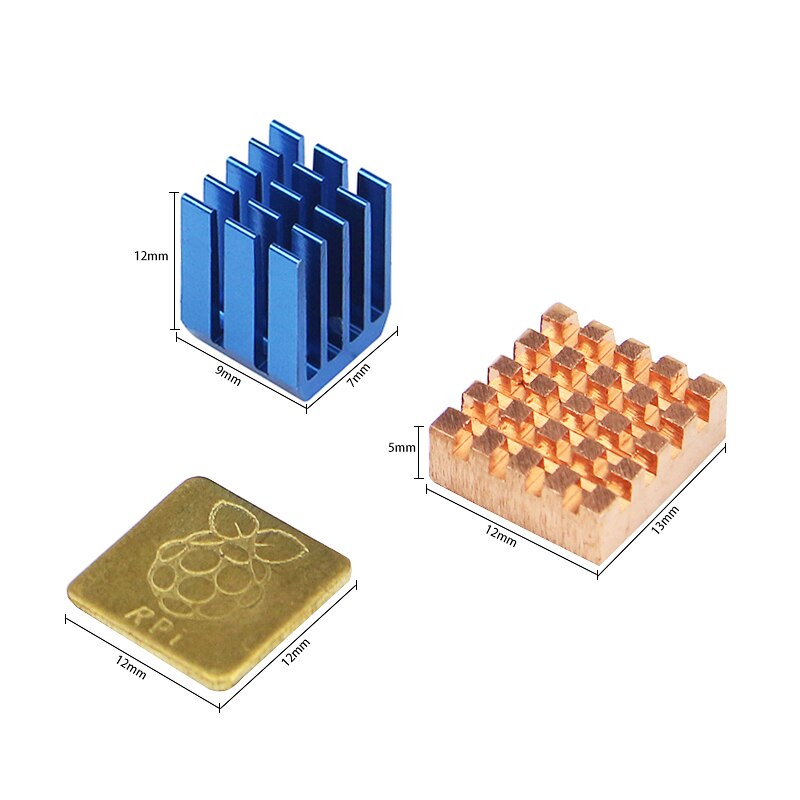 Raspberry Pi 3 Heat Sink Kits Copper Aluminum Heatsink Radiator Cooler Kit for Raspberry Pi 3B+ Plus 2 Heatsinks 12 PCS/LOT