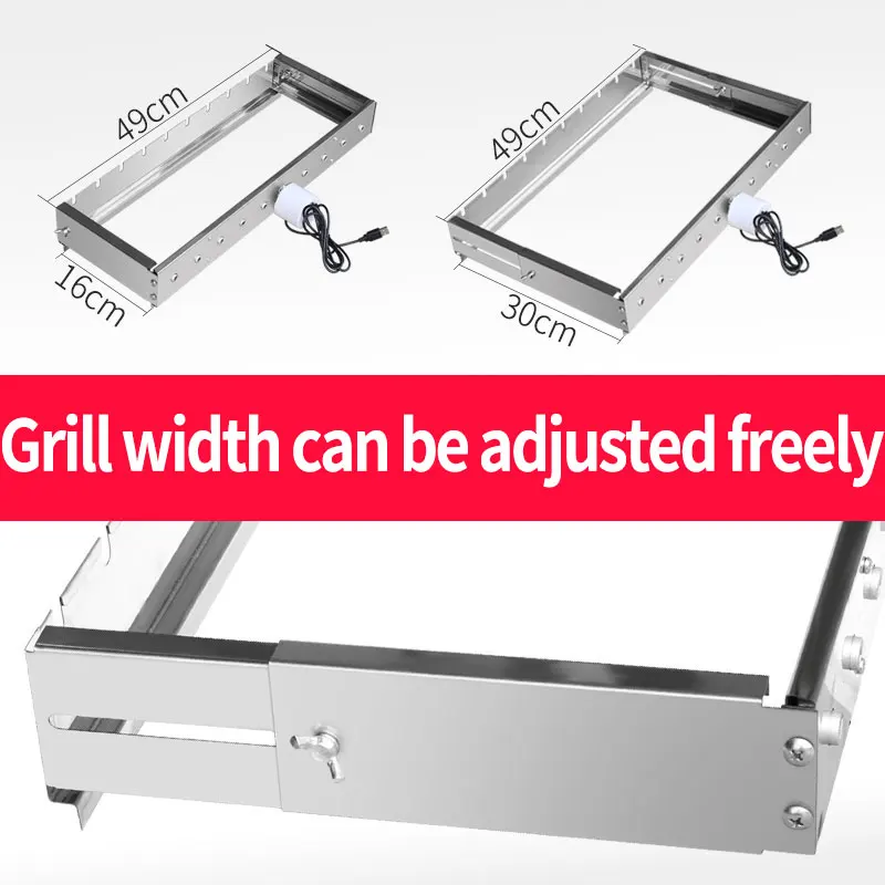 Niet Beperkt Tot Het Roosteren Van Naalden Die Automatisch De Plank Omdraaien Die De Breedte Van De Barbecuegrill 5V Rollende Spiesjes