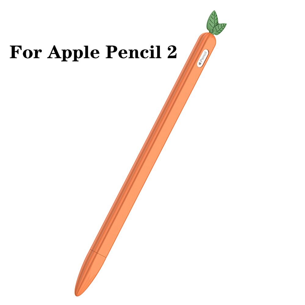 Soft Carrot Silicone For Apple Pencil 1 2 Case Compatible For Tablet Touch Pen Stylus Protective Sleeve Cover Coque Anti Lost: 07