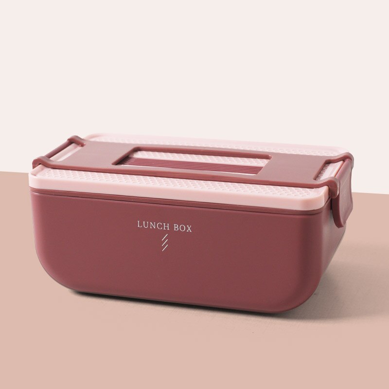 Madpakke mikroovn bento box beholdere madopbevaring frokostkasse picnic lækagesikker 800ml 1600ml: 800ml lyserøde