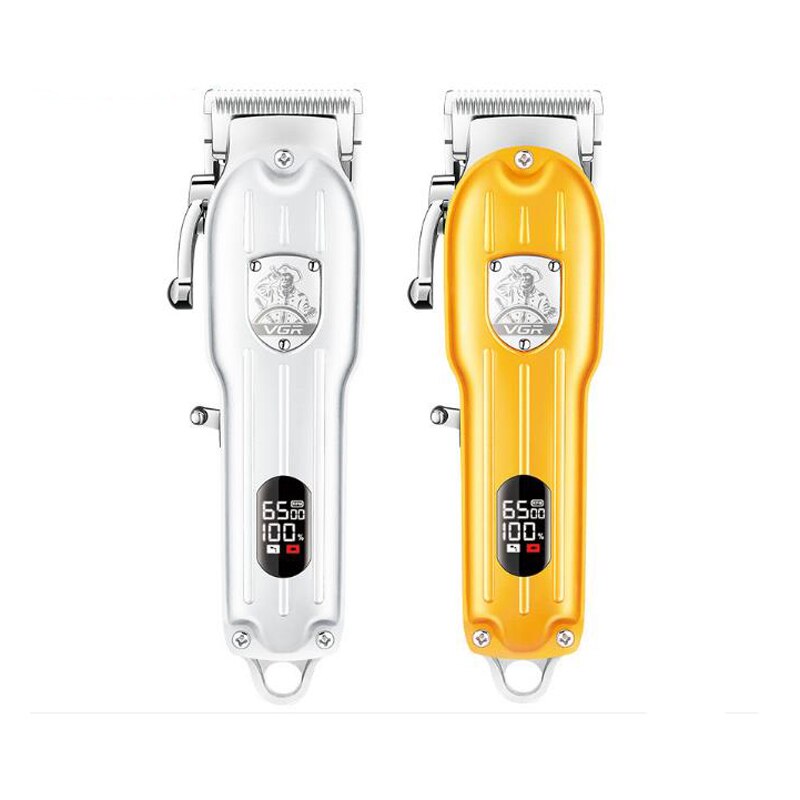 VGR hair trimmer VGR V-090 USB rechargeable hair clipper oilhead clipper hair carving push white LED10W powerful haircut machine