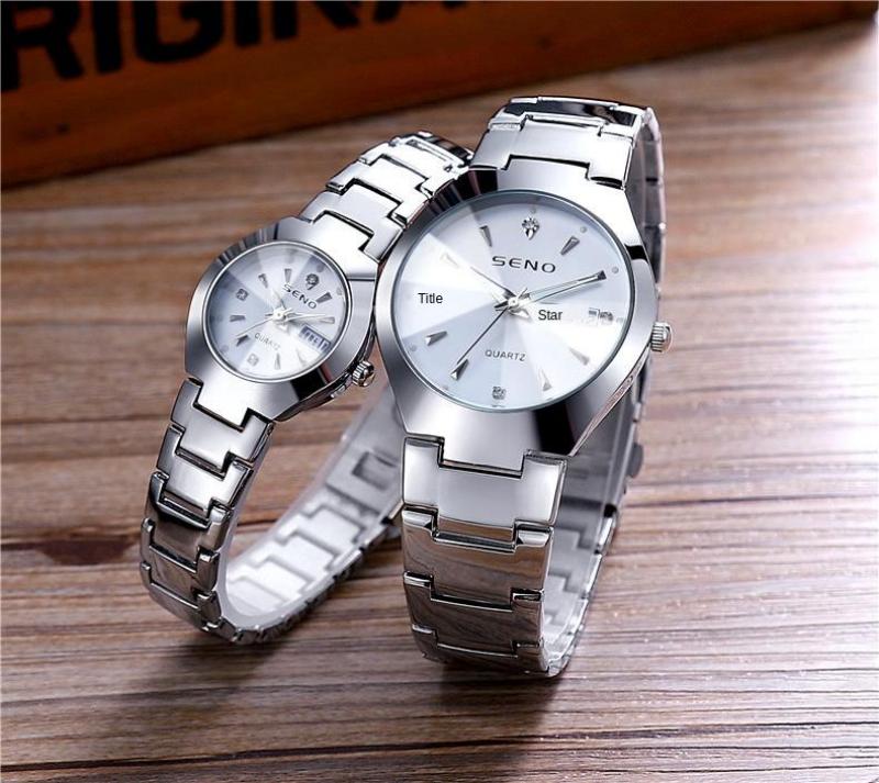Kalender par ure guld armbåndsur til damer personlighed populær trend kvindelige armbåndsur diamant quartz