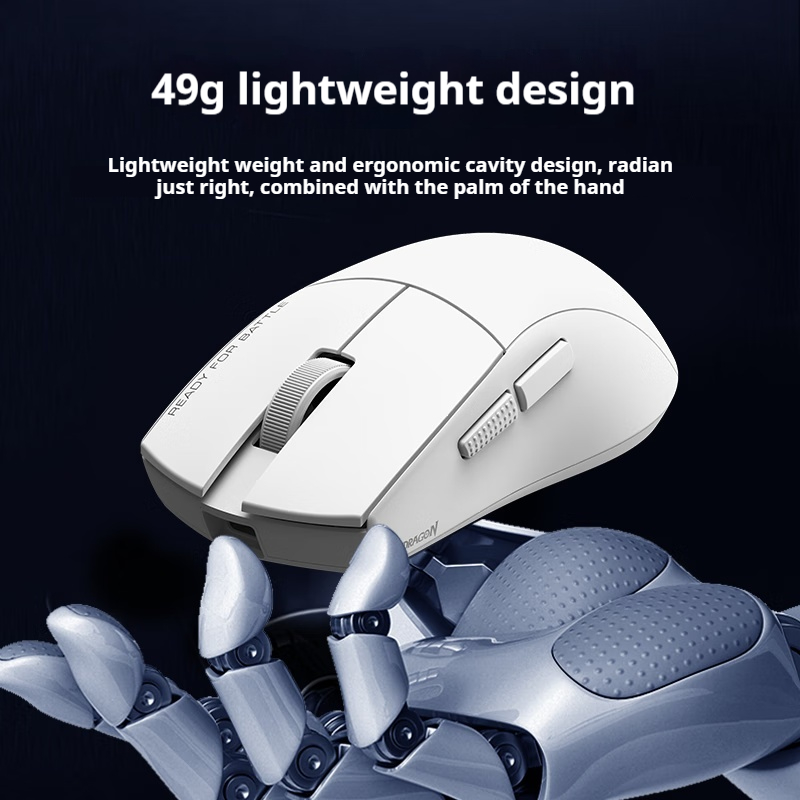 Redragon G49 PRO Gaming Mouse Wireless Bluetooth Tri-Mode Ergonomics Lightweight E-Sports Gaming Mouse For PC Gamer Accessories