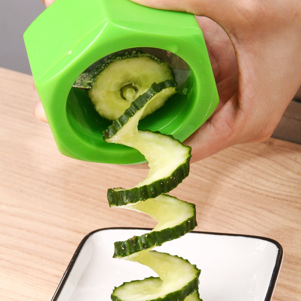 Huishoudelijke Handheld Multifunctionele Wortel Aardappel Komkommer Spiraal Rasp Snijder Groente Fruit Slicer Blade Spiralizer