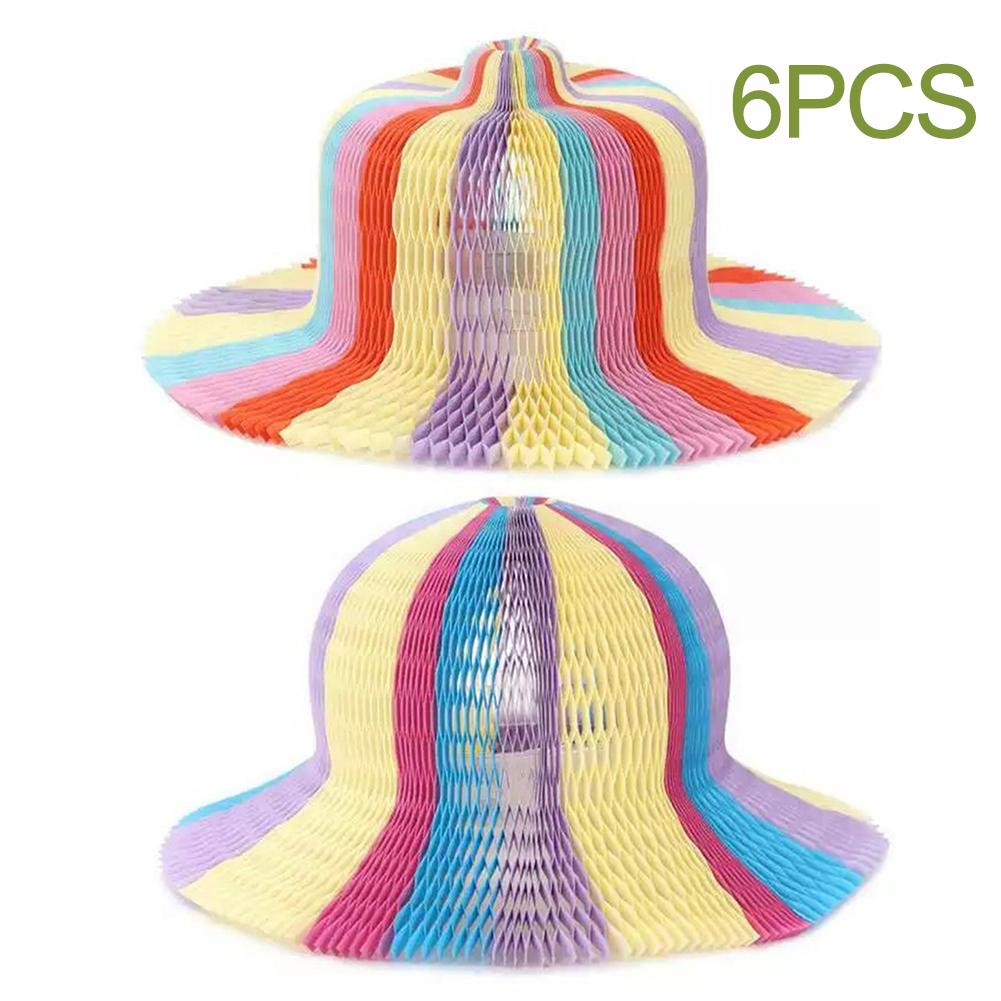 Gorra de jarrón mágico para hombre y mujer, sombrero de papel, para el sol, 6 uds.