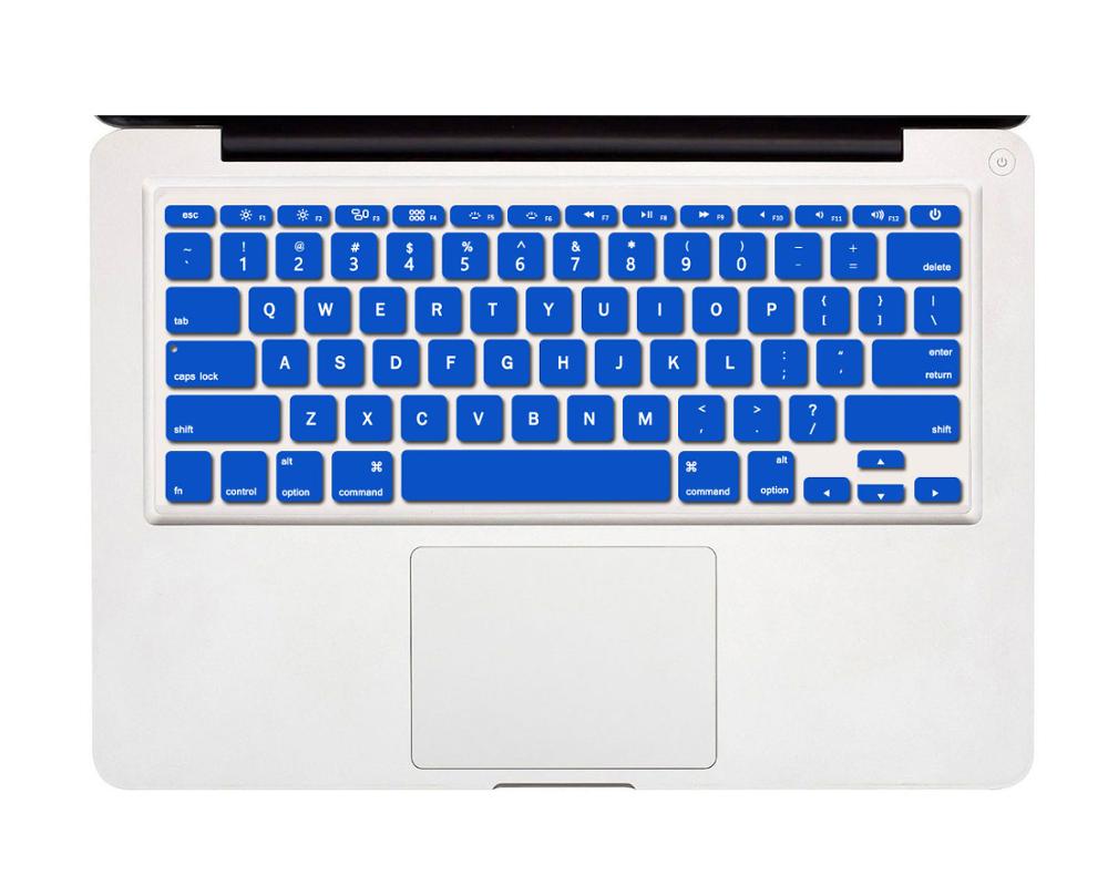 English (US) Keyboard Cover Silicone Protector Compatible for MacBook Air 11 inch model A1370 A1465, Gradient Color: Dark Blue