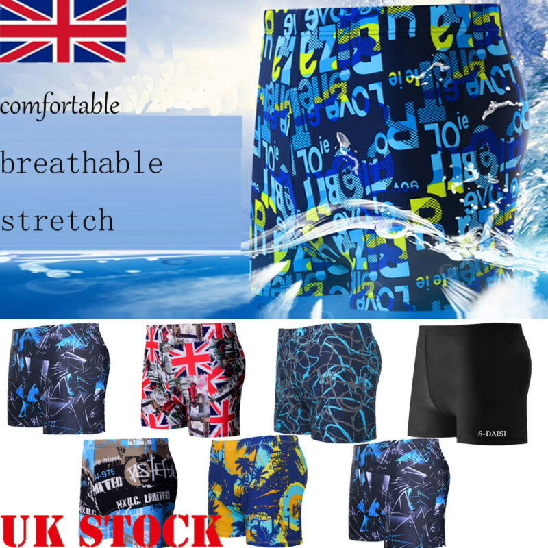 UK Men Beach Swim Jammers Short Beach Swimwear Swimming Trunks Underwear Surf Boxer Brief Pant