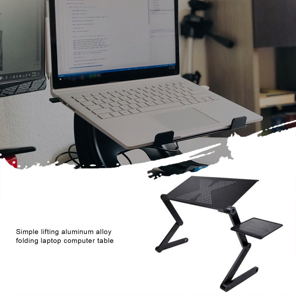 Aluminum Alloy Adjustable Laptop Table Portable Folding Computer Desk Notebook Desktop Stand Computer Table