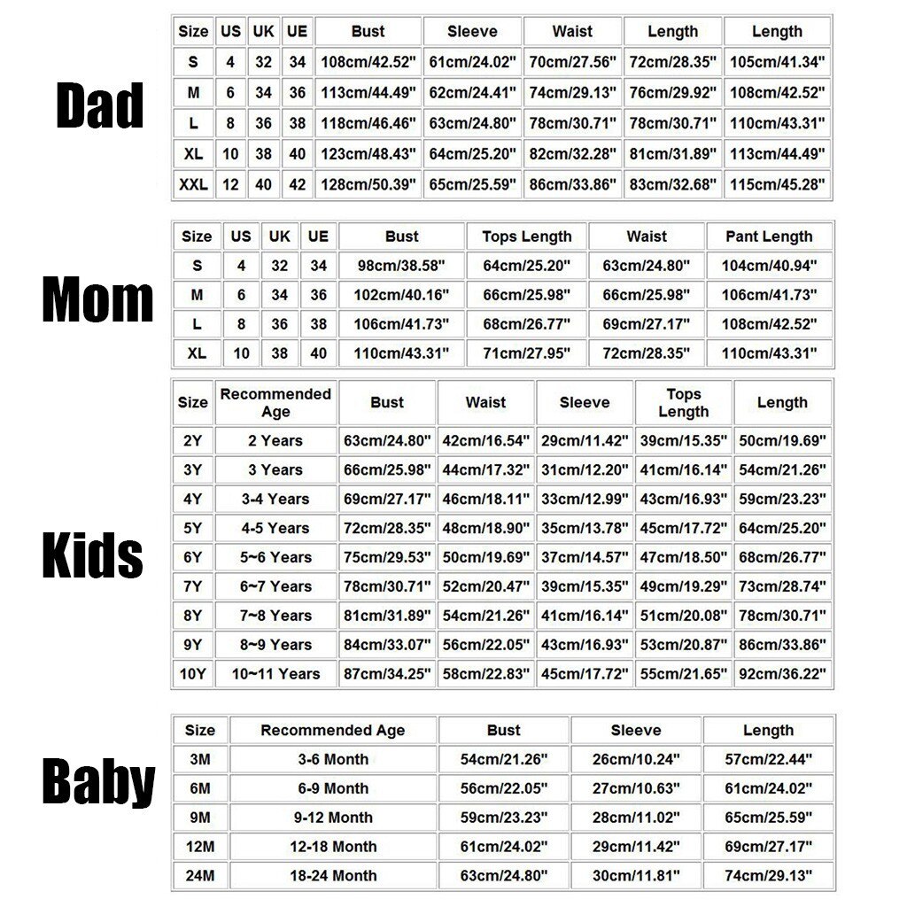 Uomo di natale Papà Dei Bambini Dei Bambini di Stampa Camicetta Magliette E Camicette E Pantaloni Del bambino Del bambino Pagliaccetto Del bambino di Natale Vestiti di Famiglia Pigiama # M2G