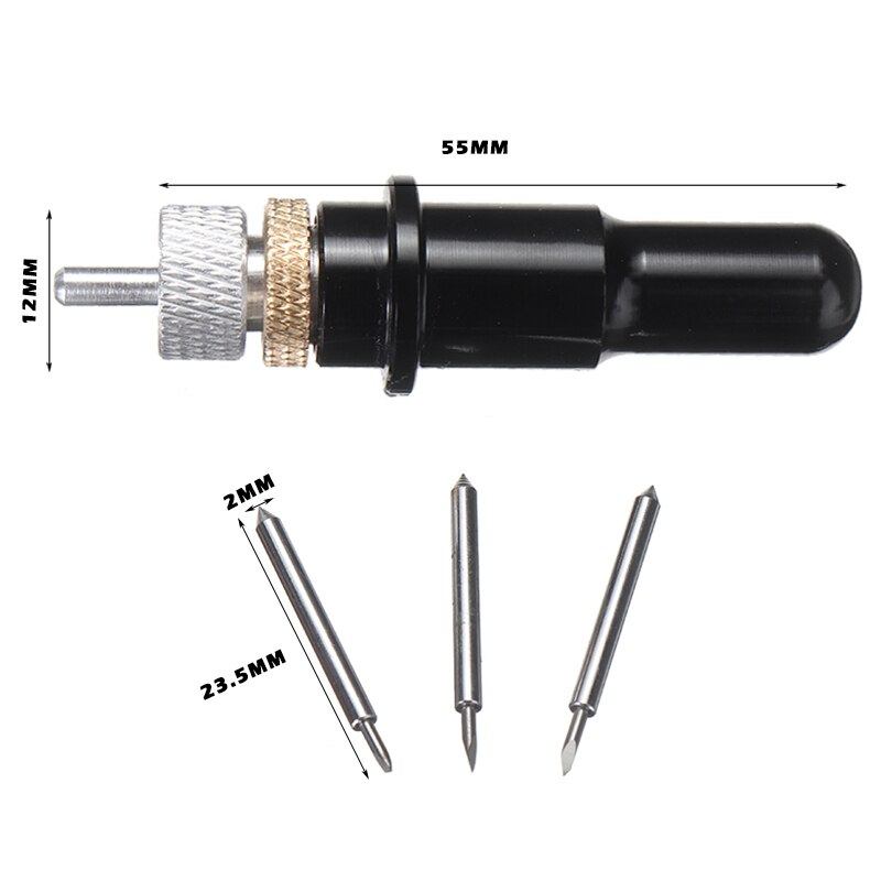 Cuchillas de 30/45/60 grados + soporte de cuchilla de acero de tungsteno para cortador de vinilo Roland, 15 Uds.