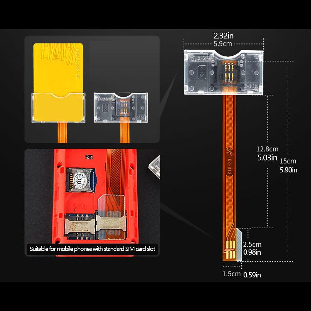 Micro Reverse Sim Naar Sim Feeder Professionele Reader Card Extender Kabel Geschikt Voor Huawei B618 B818 B715 Converter