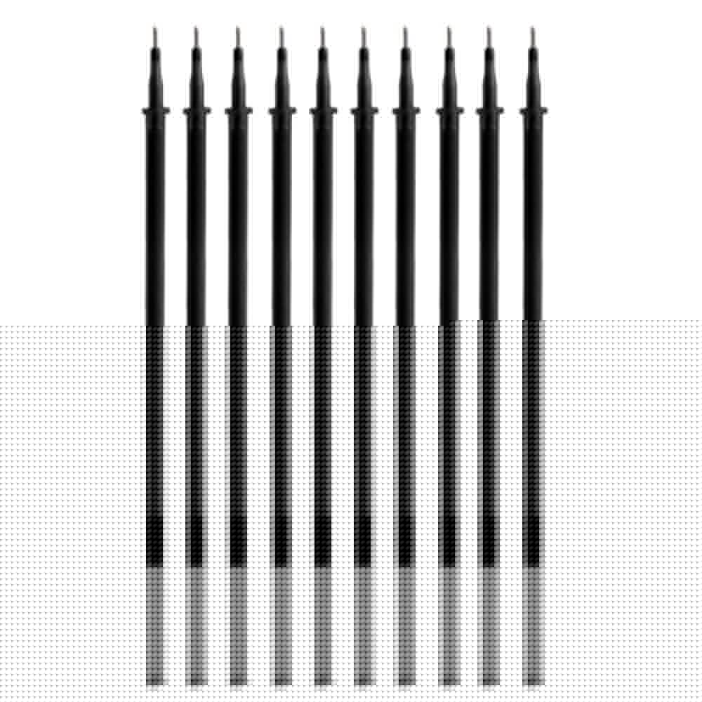 10Pcs/Set 0.5mm Erasable Gel Ink Pen Refills Magic Writing Study Office Supplies: Black