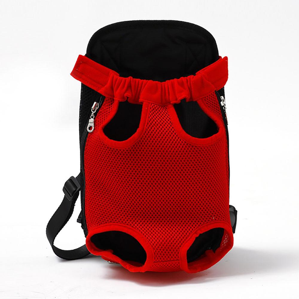 Pets Carrier Dog Front Chest Backpack Five Holes Backpack Dog Outdoor Carrier Tote Bag Sling Holder Mesh For Cat Puppy Dog: IY0179R / XL