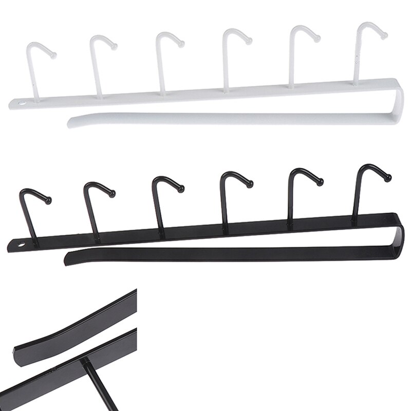 UBRAVE Mokhouder, 4 stuks Bekerhouder Onder de Kast, Koffiekopjeshouder met Schroeven, Drooghaken voor Bar, voor het Ophangen van Kopjes, Koffiekopjes, Mokken, Bekers enz, Zwart
