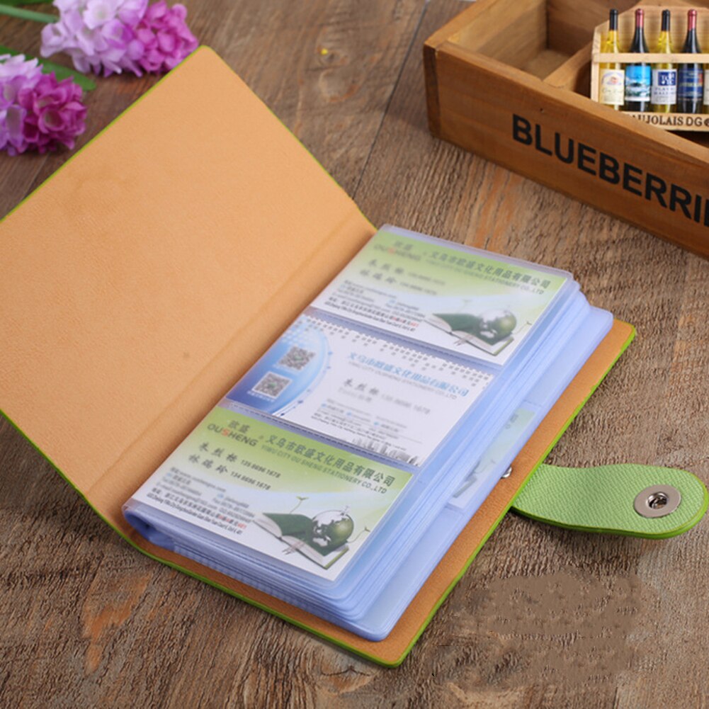 Pu læder 300 kort id kreditkort indehaver bog sag holder organisator forretning 300 kort id kreditkort indehaver sag