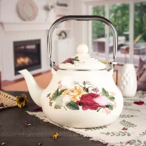 Théière émail santé gaz Induction cuisinière bouilloire gaz maison chaude bouilloire grande capacité cruche émail Pot eau Carafe Camping thé