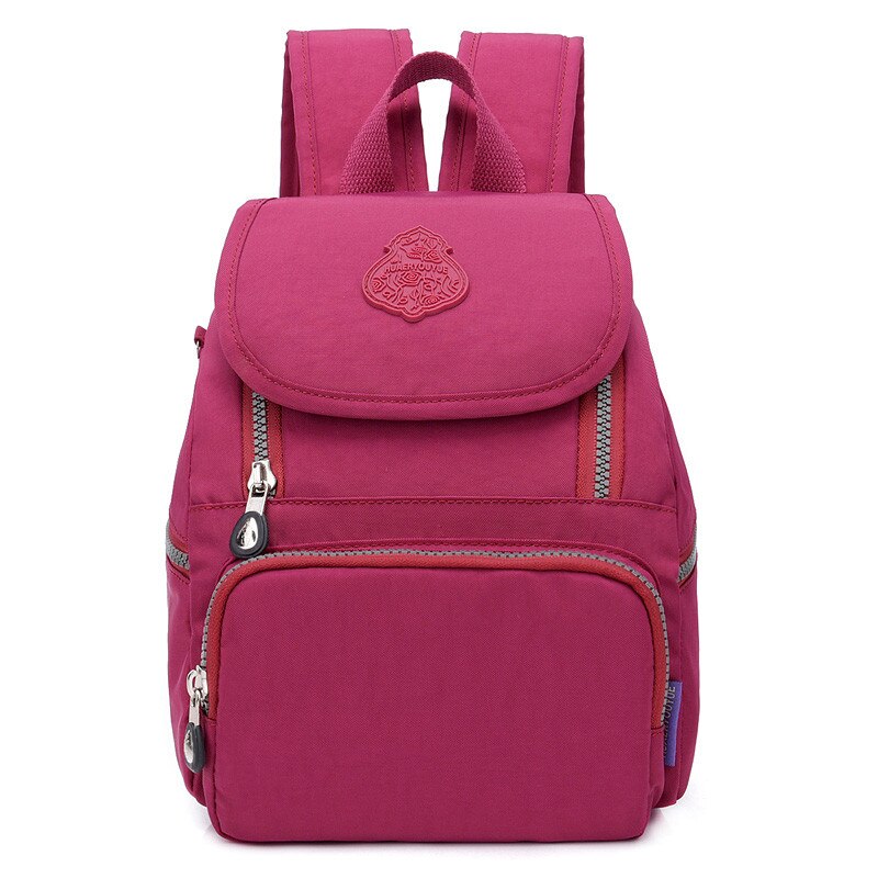 Nylon Rucksack Backpack Female Casual Women's Little School Bags For Teenage Girls Preppy Lady Backpack Feminina Mochila: Grape Purple