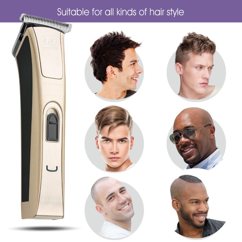 KIKI newgain.3 en 1 recargable Clipper pelo Zinc chapado en titanium hoja 1200mAh batería de Ni-MH recortador de pelo