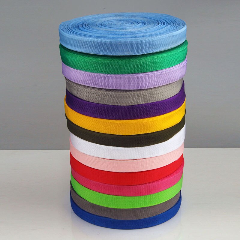 Sangles en PP fines pour sac à dos, 70 Yards/Lot, 23mm, ruban d&#39;emballage pour animal de compagnie, 15 couleurs, noir, blanc, rouge, bleu, vert, jaune, violet