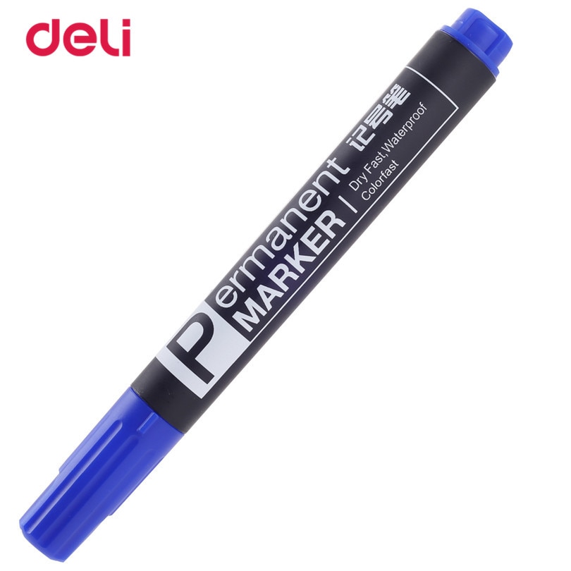 Deli Markeerstift Whiteboard Marker Blauwe Inkt Pen Uitwisbare Maker Pen Voor Witte Boord Briefpapier Kantoor Schoolbenodigdheden