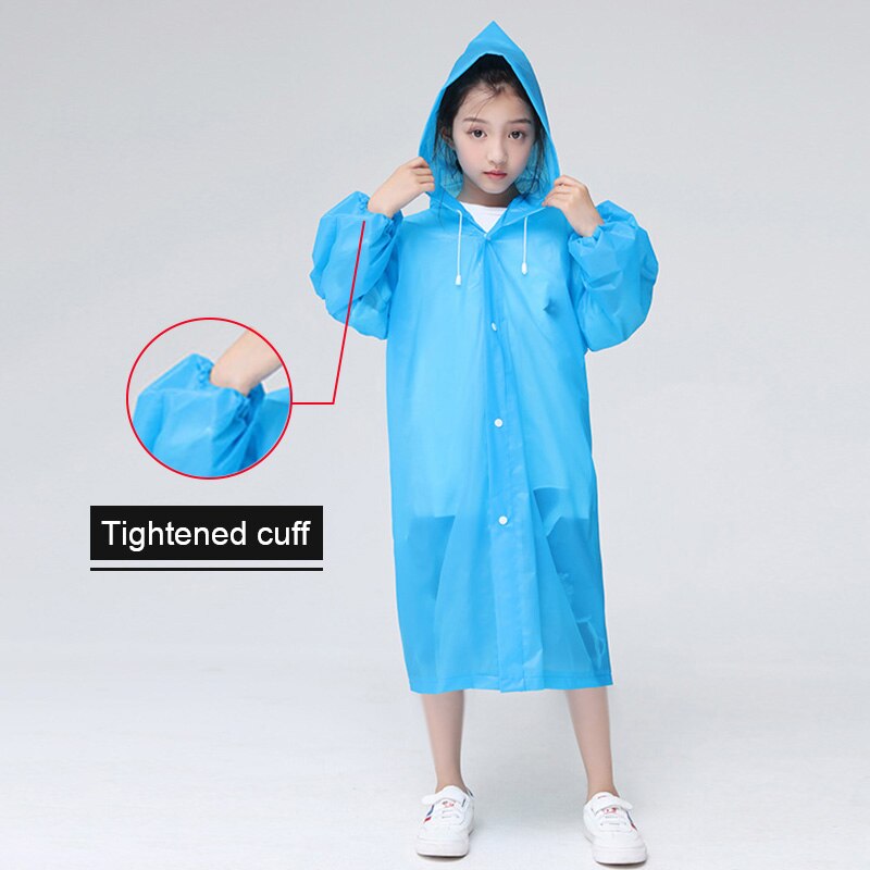 Chubasquero impermeable de Color sólido con dibujos animados para niños, ropa de lluvia, Poncho de estudiante para exteriores, transparente, 1 ud.