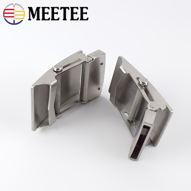 Meetee 1pc 36mm/39mm Stainless Steel Roller Toothless Men Belt Buckle Automatic Buckles Head DIY Casual Belts Accessory