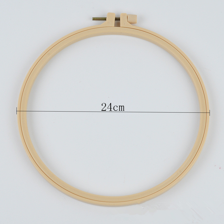 DIY Stickerei Band Werkzeug Kunst Handwerk Kreuz Stich Chinesischen Traditionellen Kreis Runde Bambus Rahmen Holz NäHenne Werkzeuge Heimat Deko: 24cm
