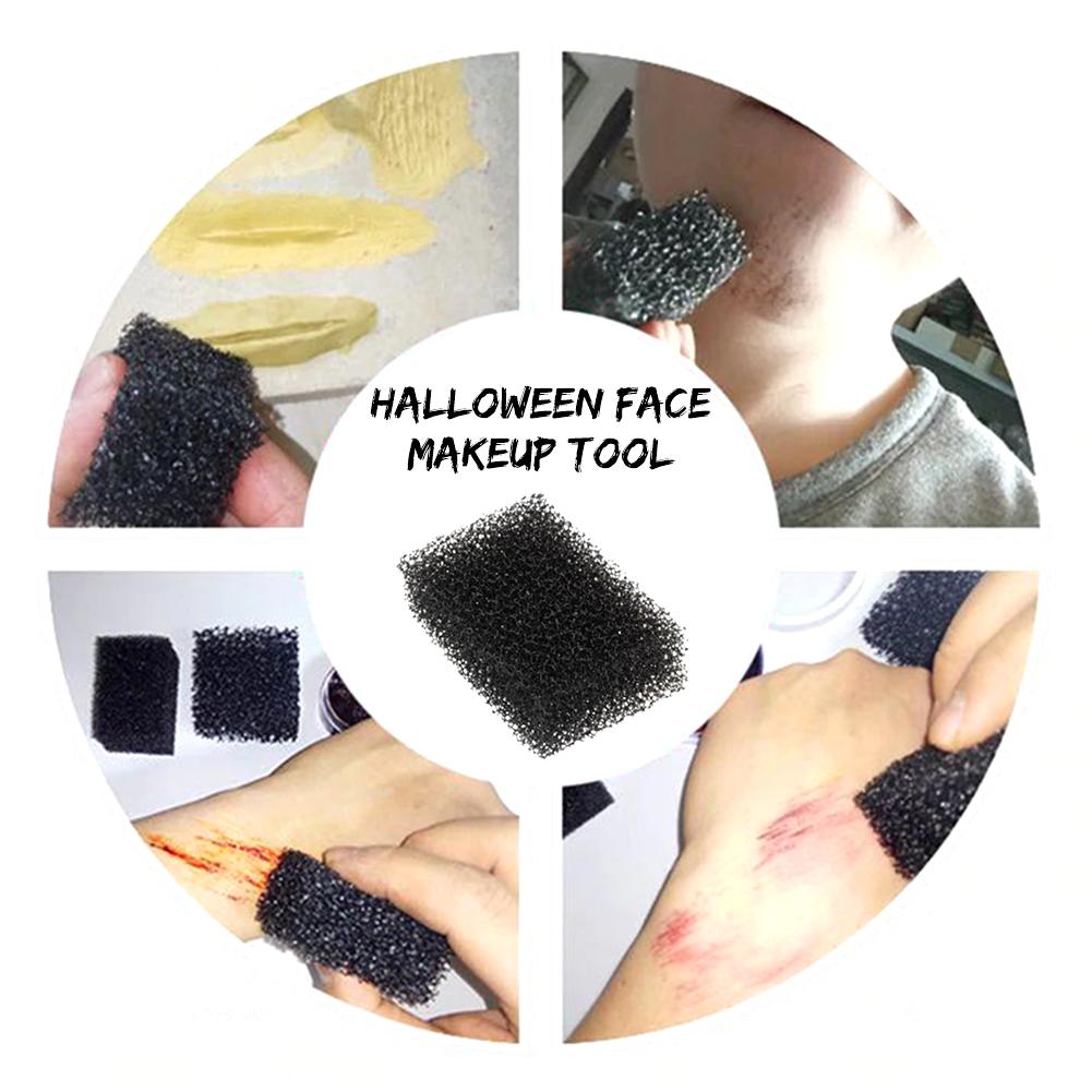 1 stk sort prik malesvamp halloween ansigt paniting makeup værktøj specialeffekt maling skrubbe værktøj