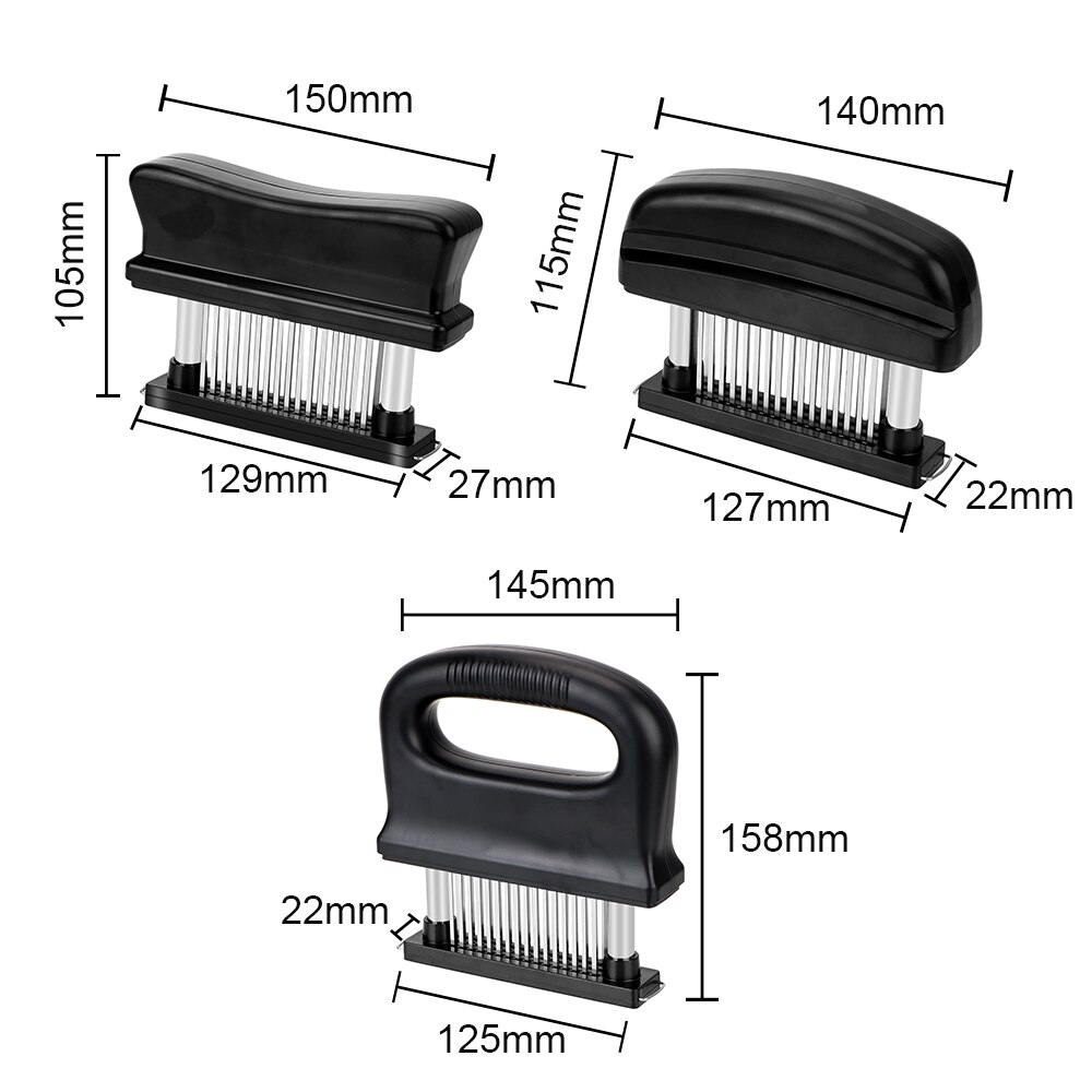 Hilife Mals Vlees Hamer Koken Gereedschap Vleesvermalser Rvs Keuken Gereedschap Voor Biefstuk 48 Blades Naald