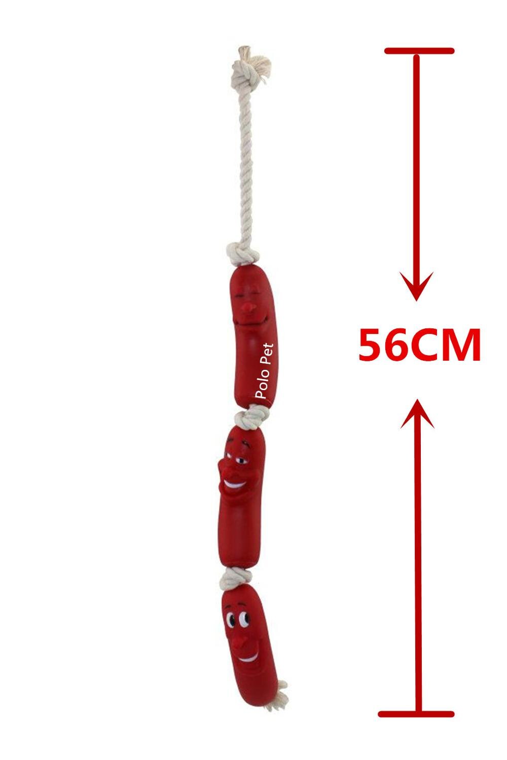 Rope Sausage Toy for Dogs: 56cm 3 sausages