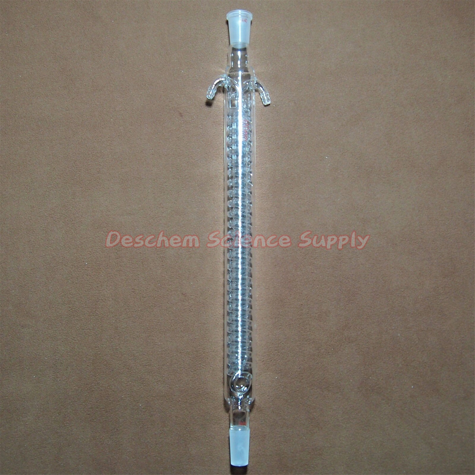 400mm,24/40,Coil Reflux condenser,Jacket 40cm,Borosilicate Laboratory Glassware