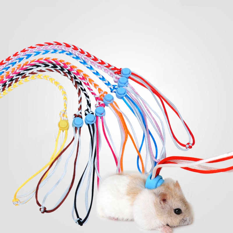 Harnais en coton avec laisse pour Hamster, collier de plomb pour Rat, souris, fournitures pour animaux de compagnie