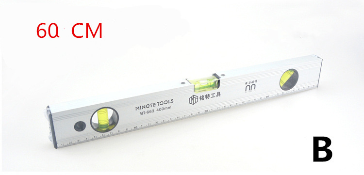 Precisie aluminium waterniveau indicator digitale weegschaal horizontale lengte meting vermogen spirit bubble level tool: B600mm