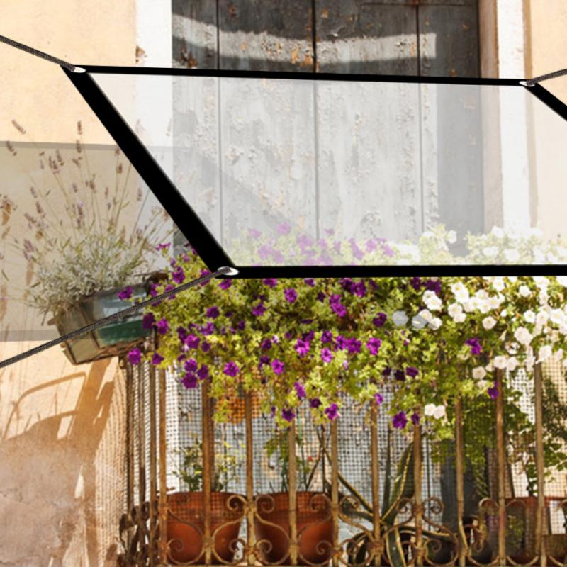 Balkon fenster windschutzscheibe markise gartenarbeit wasserdicht verdickt Flugzeug 1*2m-Flugzeug transparente membran Flugzeug PE Flugzeug