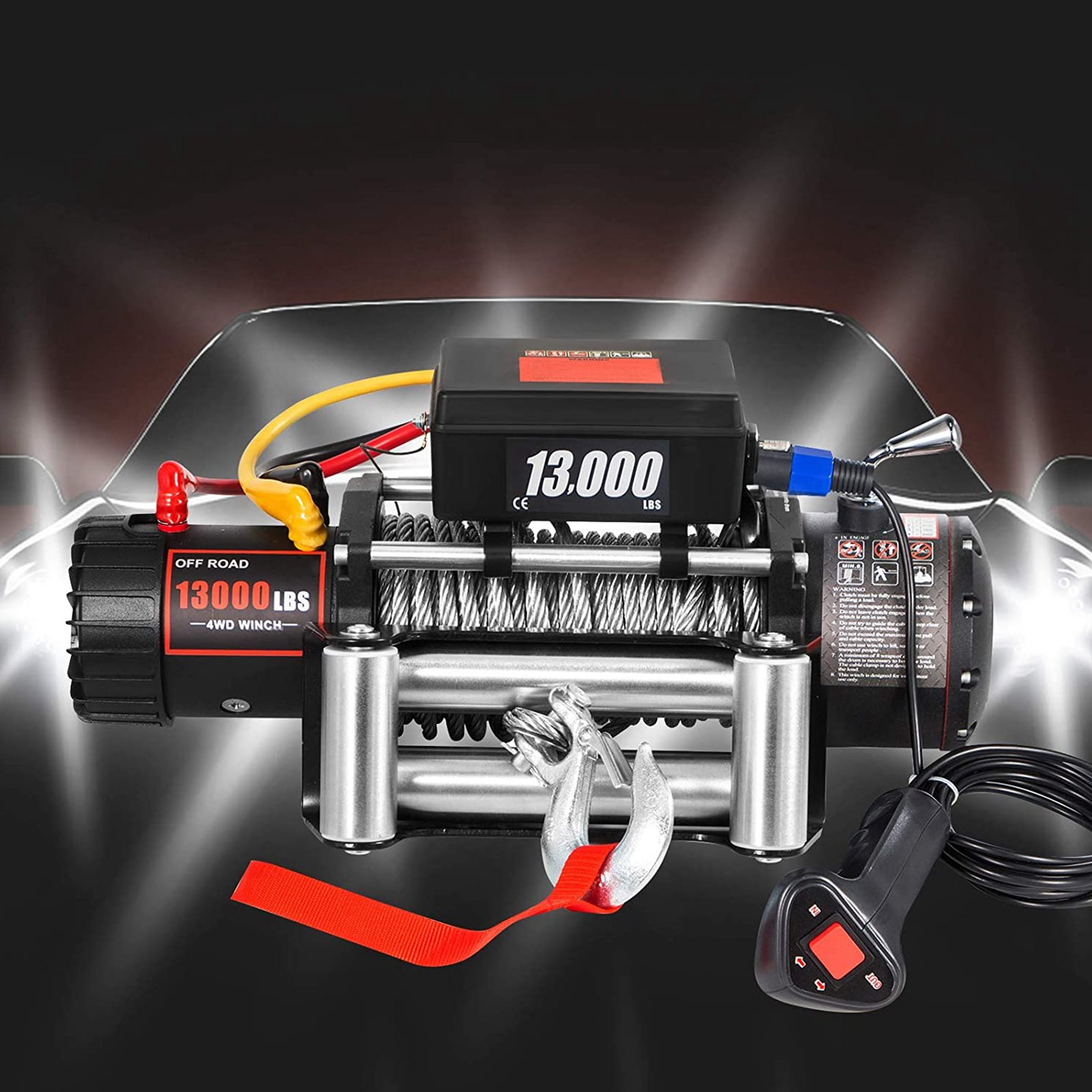 Electric Winch Remote Control Controller with 9.2ft Cable for Car Off‑Road Vehicle Winch Remote Control Electric Winch Remote