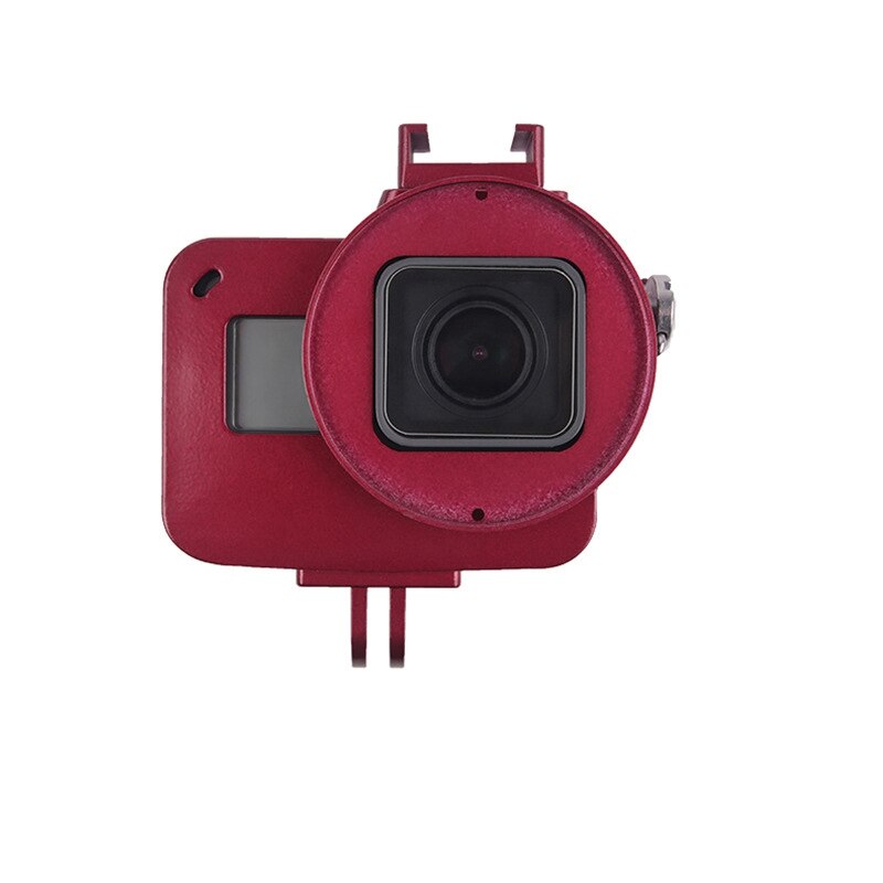 Carcasa de marco de aluminio para GoPro HERO 7/ 6/5 Carcasa protectora dura: Red