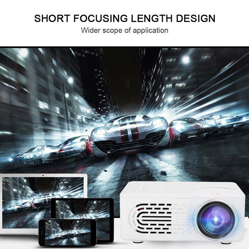 Rd814 Mini Portable Projector Children's Led Pico Video Projector Suitable for Home Movie Projection Us Plug