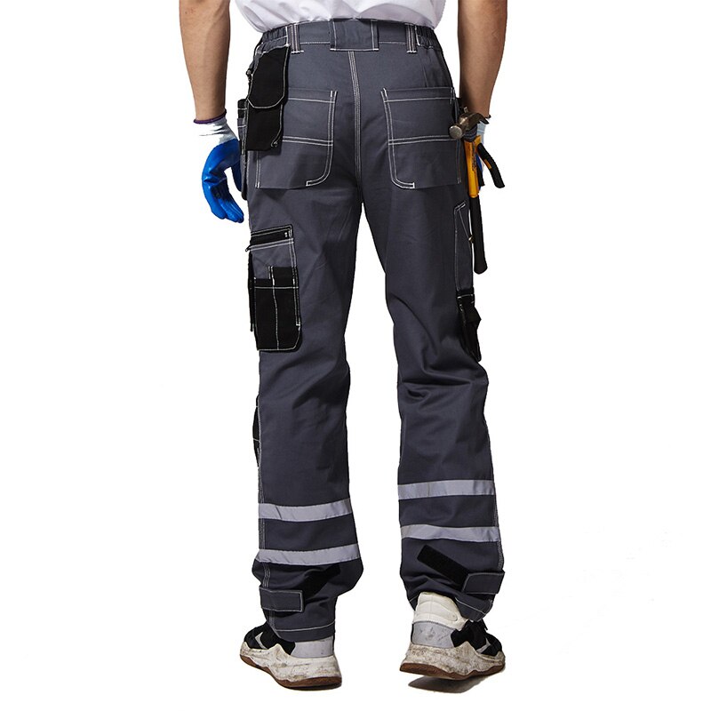 Hi vis housut puuvilla monityökalu taskut työvaatteet rahti kangas miesten työturvallisuus vaatteet miesten housut kestävät kestävät housut  b114
