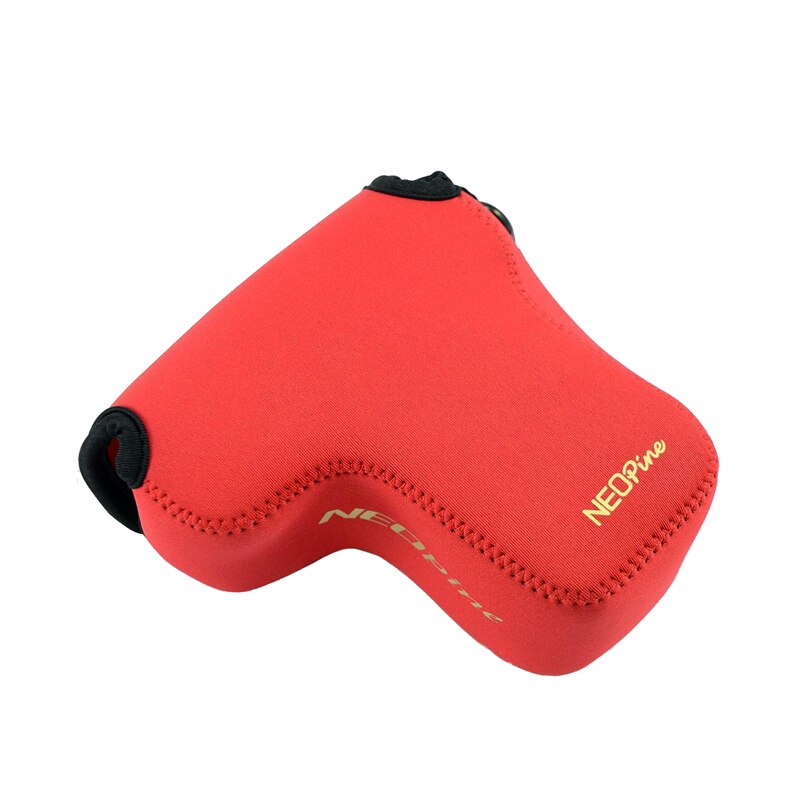 Housse de sac d'appareil photo Portable pour Sony A6600 A6400 A6500 A6300 A6000 A6100 avec 18-135 16-70 28-70mm pochette en néoprène Ultra légère: Red