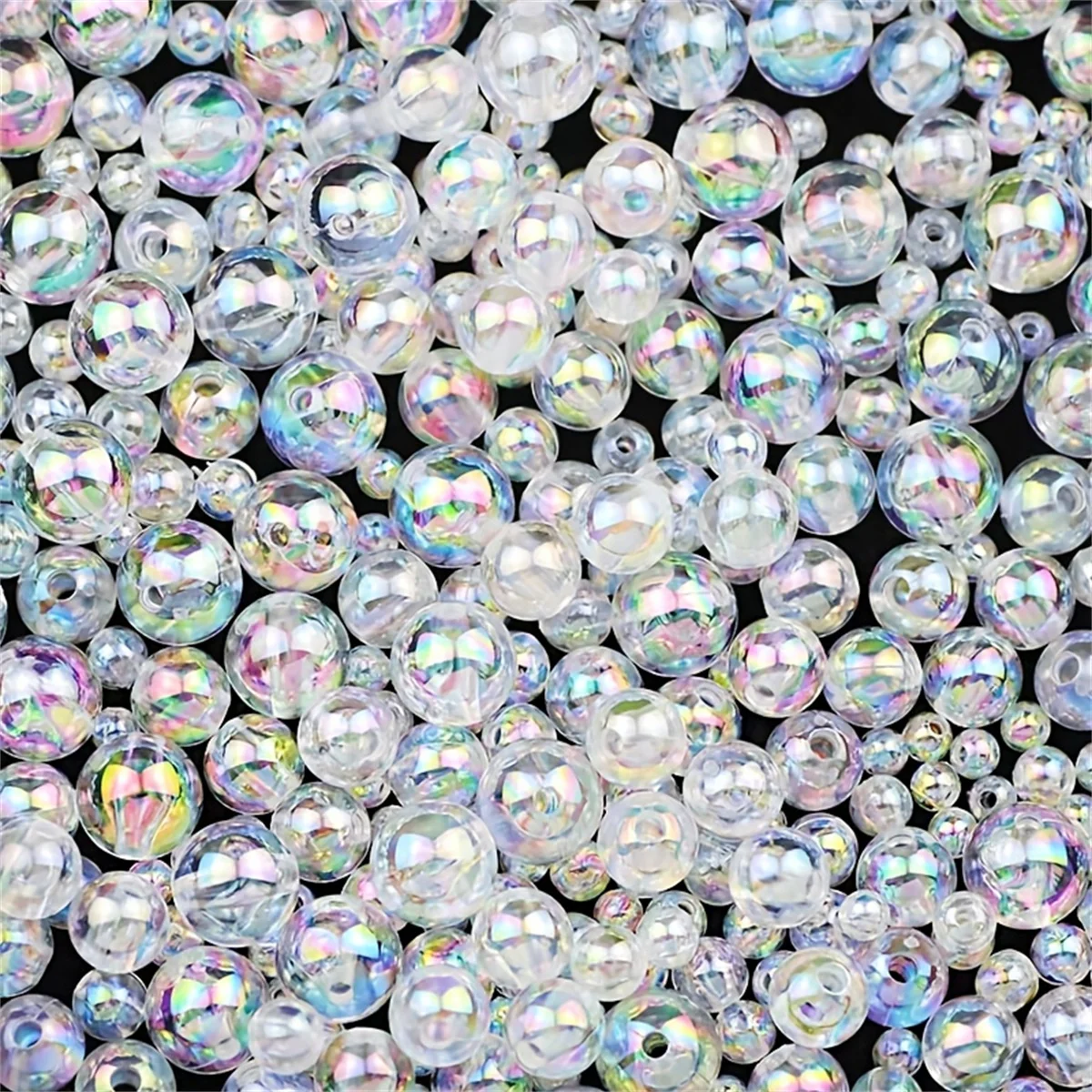 Cuentas de perlas de imitación ABS de 6mm/8mm/10mm, suministros de joyería DIY blancos transparentes para collares, pulseras y manualidades: 5 #