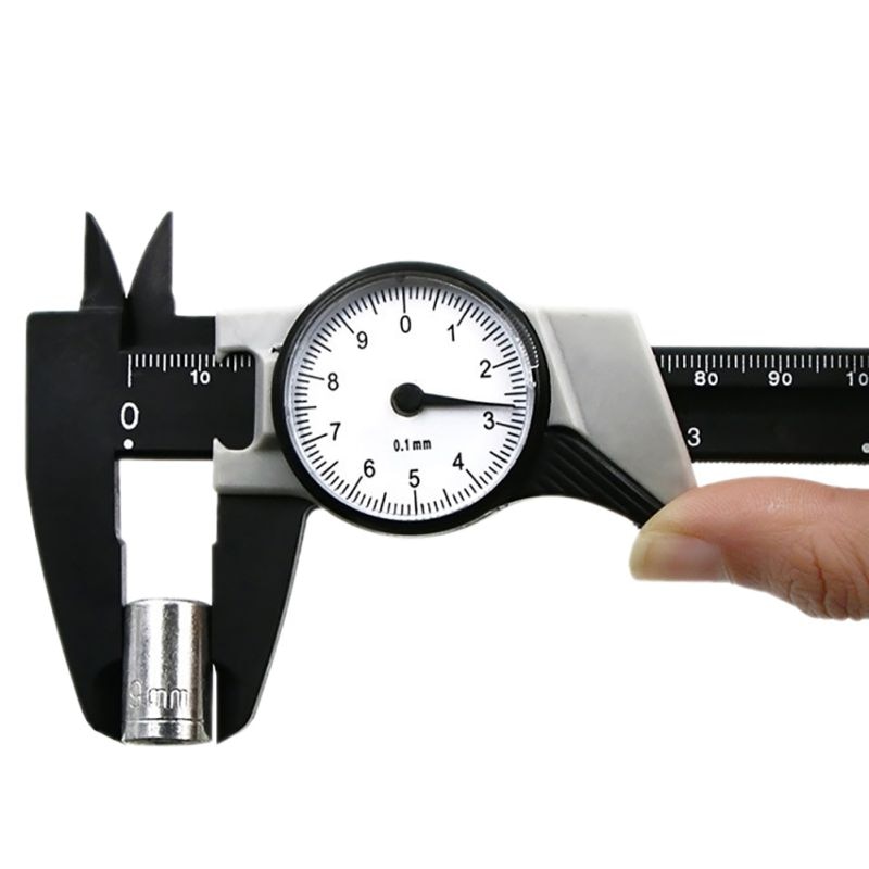 Portable Plastic Table Caliper Black White Vernier Caliper Measuring Gauging Tools Analysis Instruments Tools